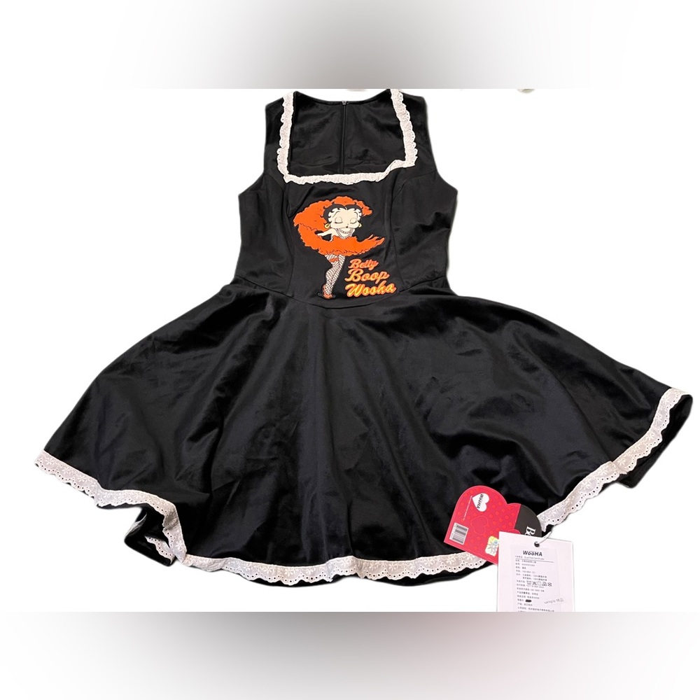 Betty Boop Women’s French Maid circle skirt dress size XS NWT